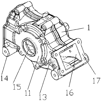 Horizontal-type special engine crankcase