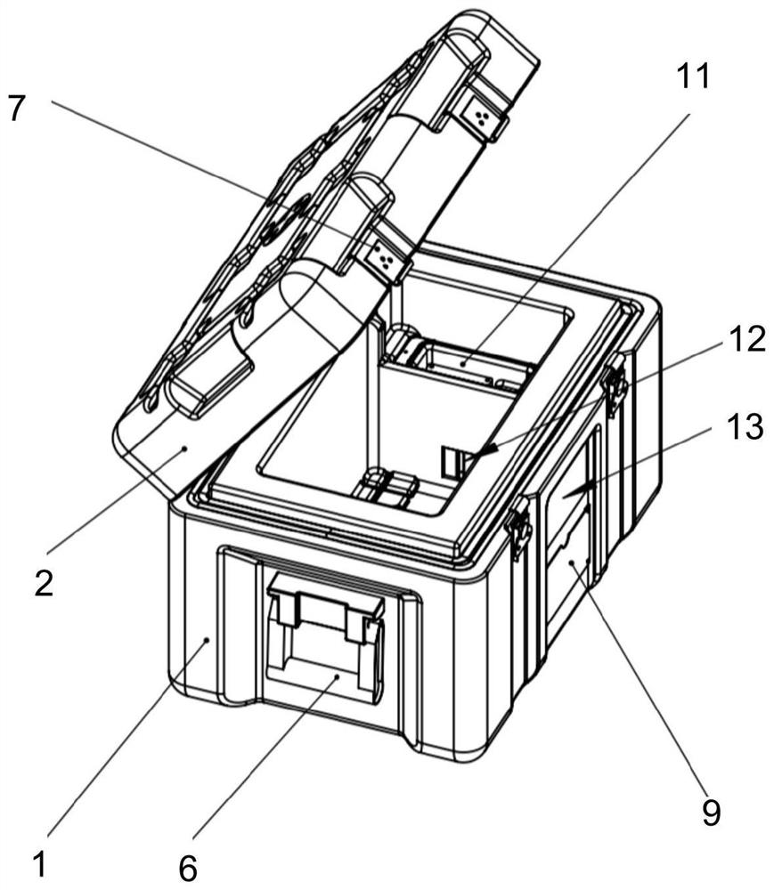 Heat-preservation transport case for liquid medicine in alpine region