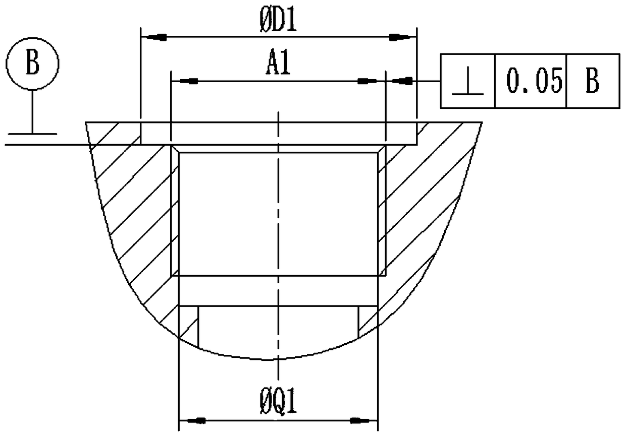 An internal thread verticality detection device and its use method