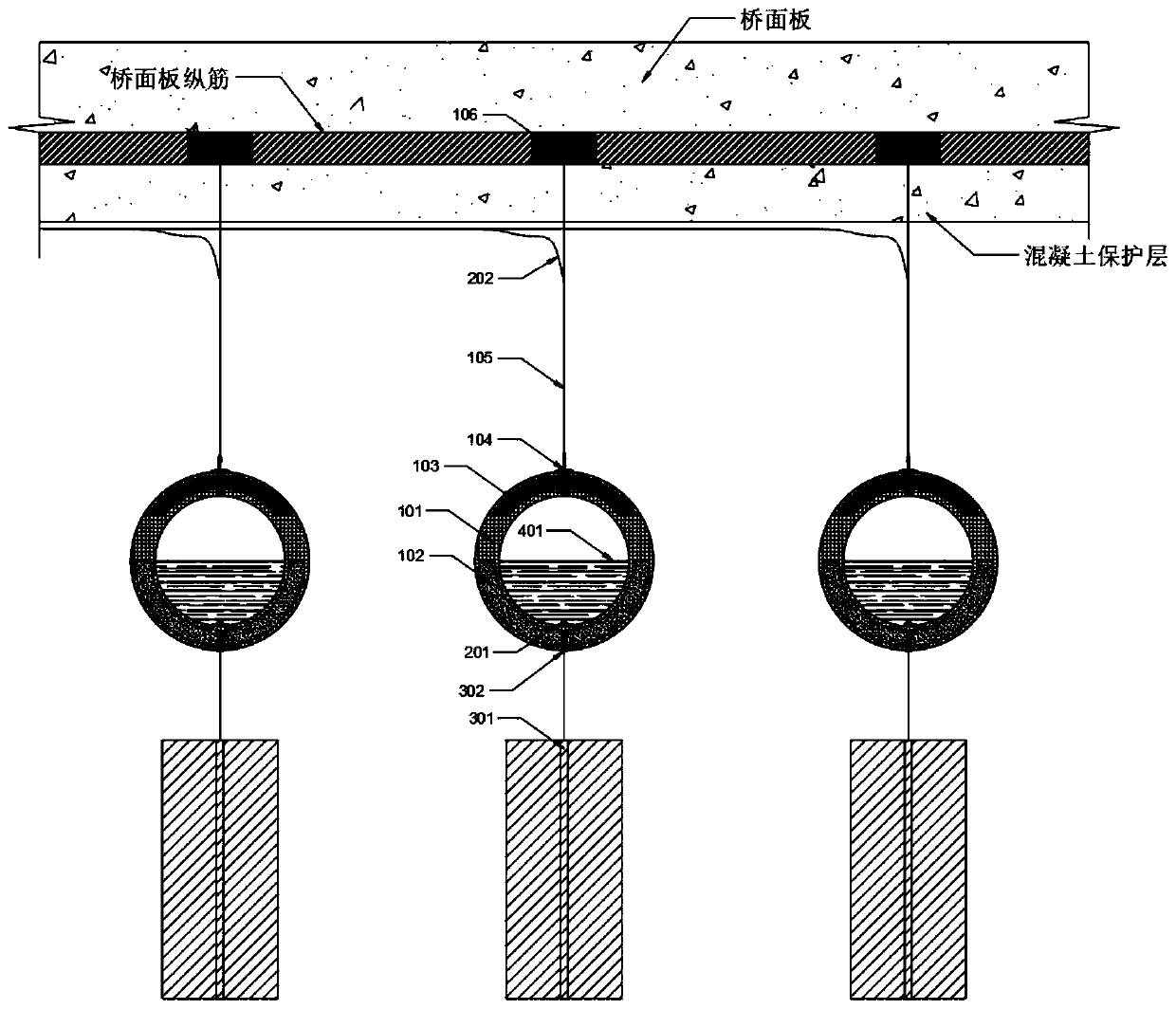 Bridge deck suspended-type wind power generator and operation method