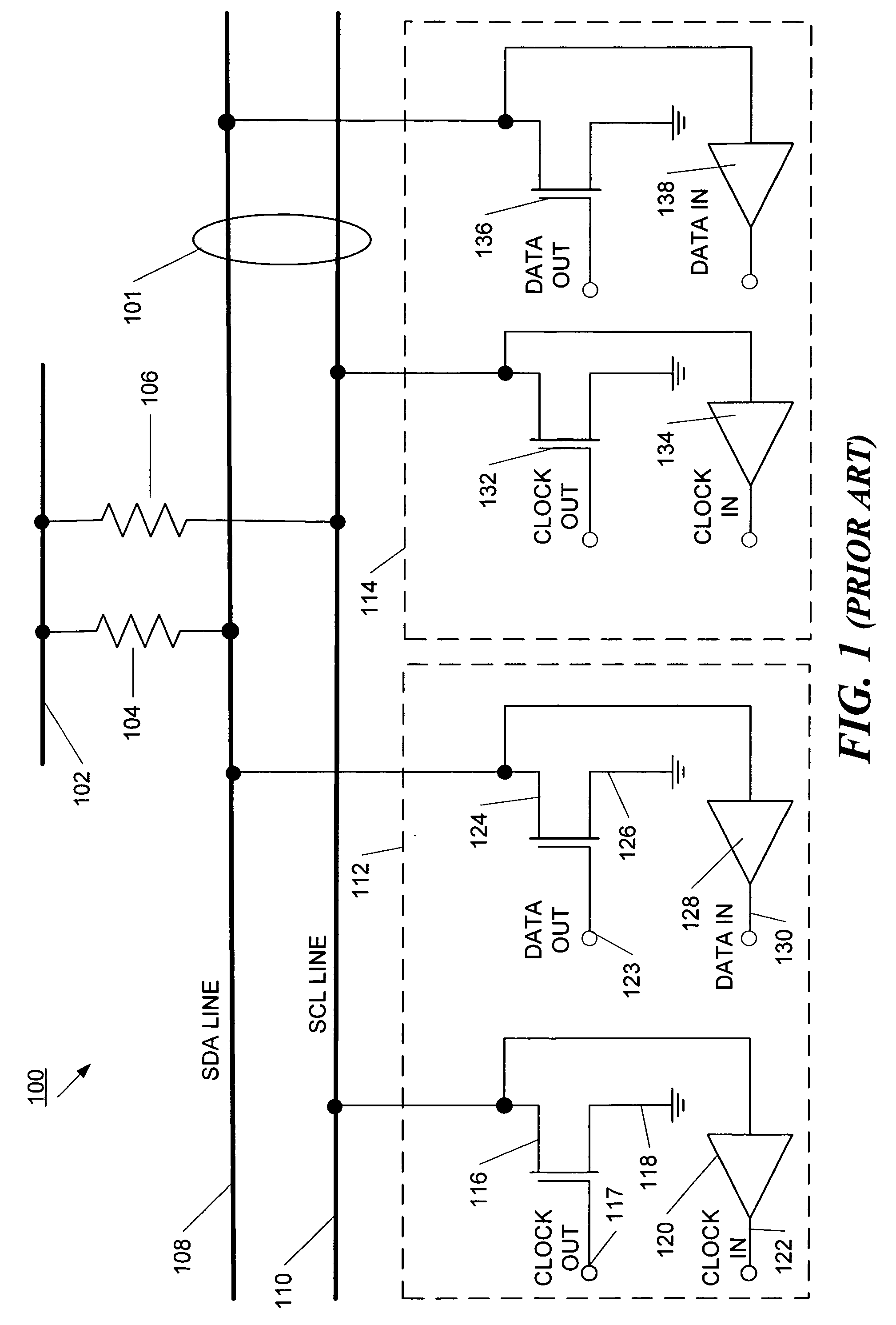 Method and apparatus for constructing wired-and bus systems