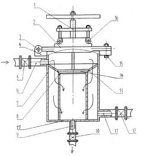 Oil-water well stratigraphic reservoir water-injection decontamination filtering self-cleaning device