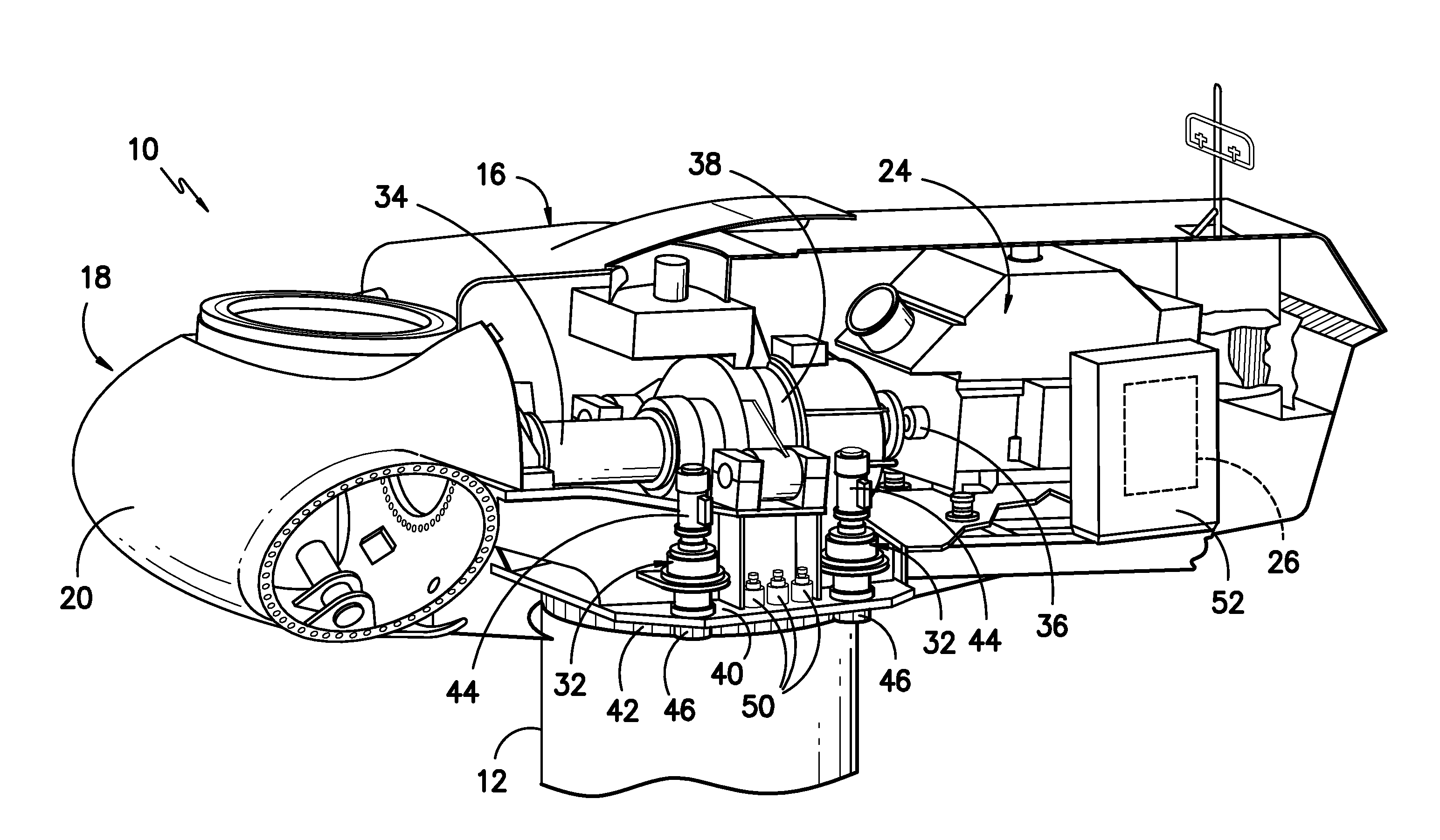 System for actively monitoring wear on wind turbine brake pads and related methods
