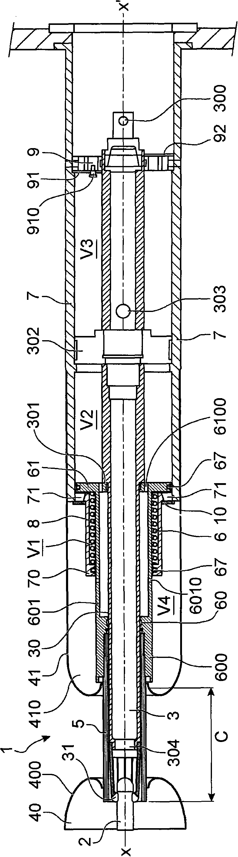Interruptor chamber, HVDC bypass interrupter and high voltage direct current converting plant comprising such chamber