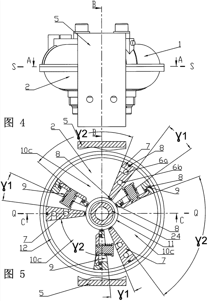 Tray piston type swing driving machine capable of mechanically driving a piston to act on fluid load
