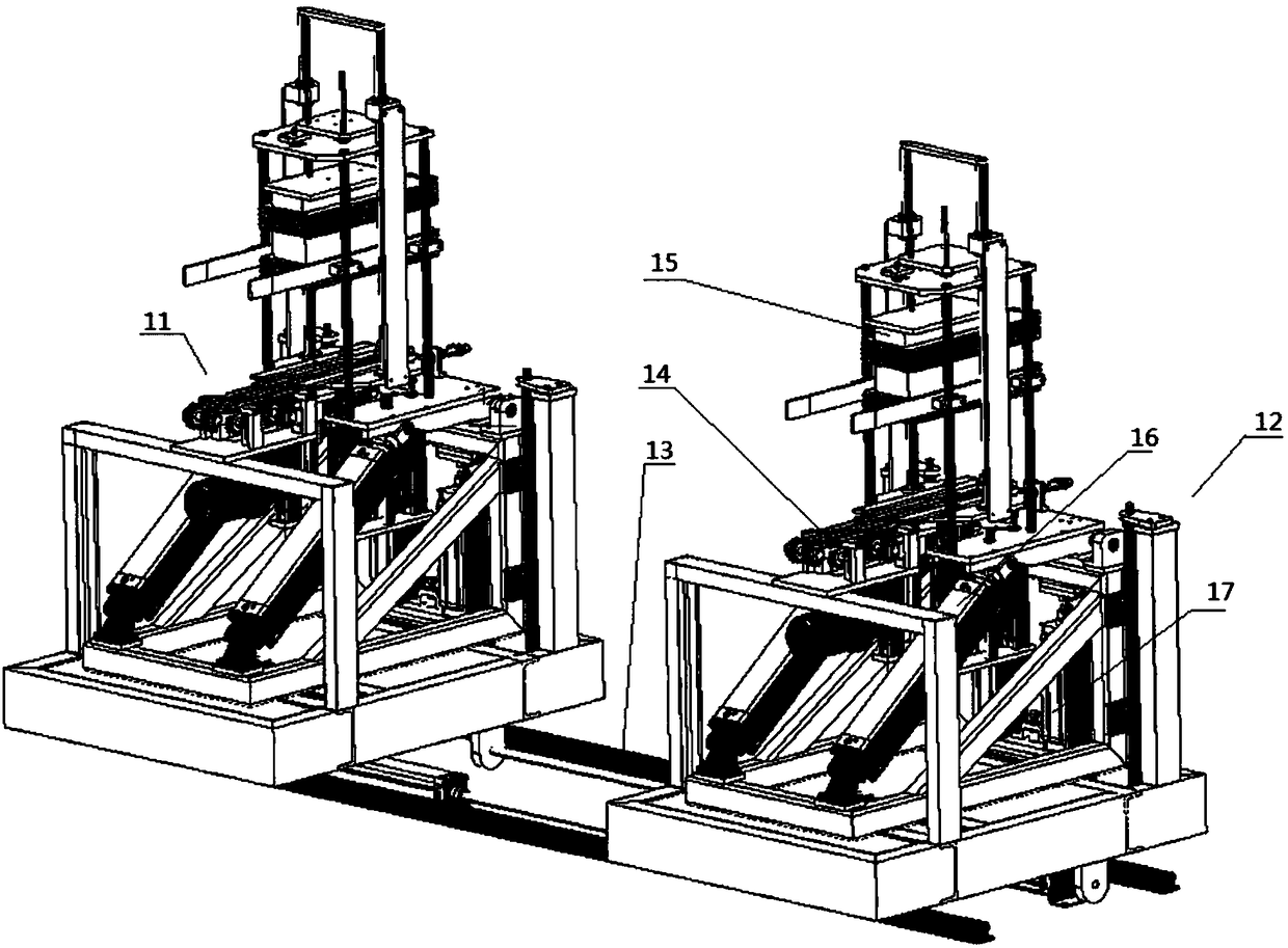 A double-station automatic casting and welding machine