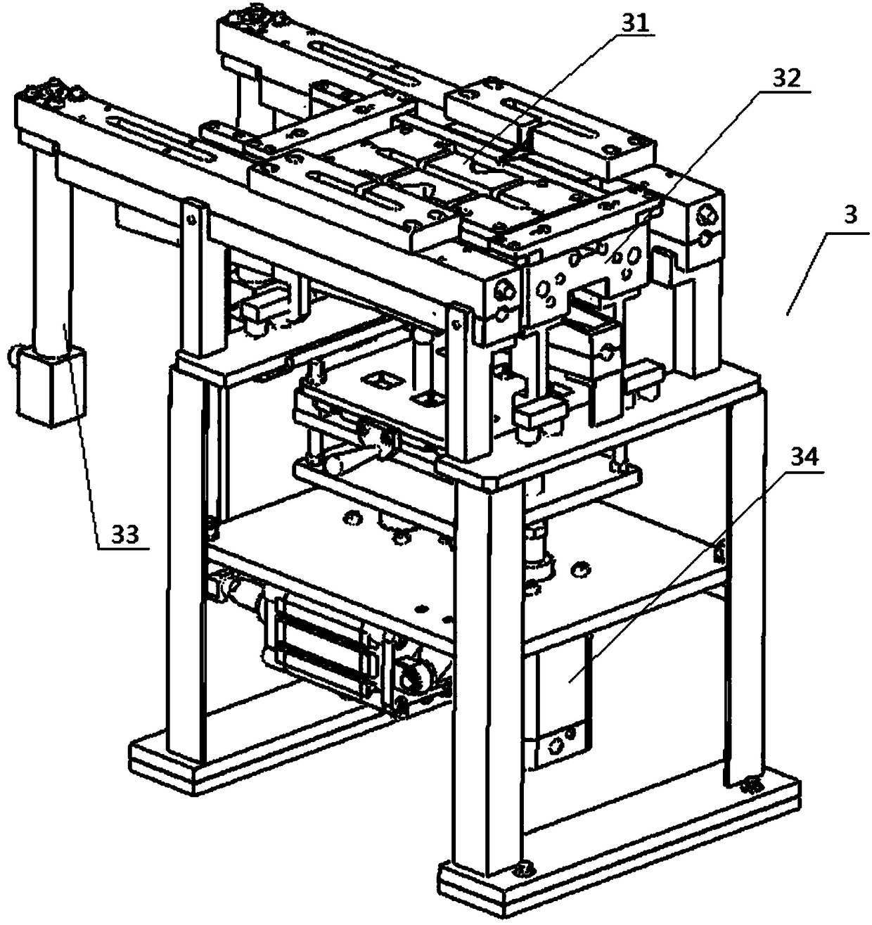 A double-station automatic casting and welding machine