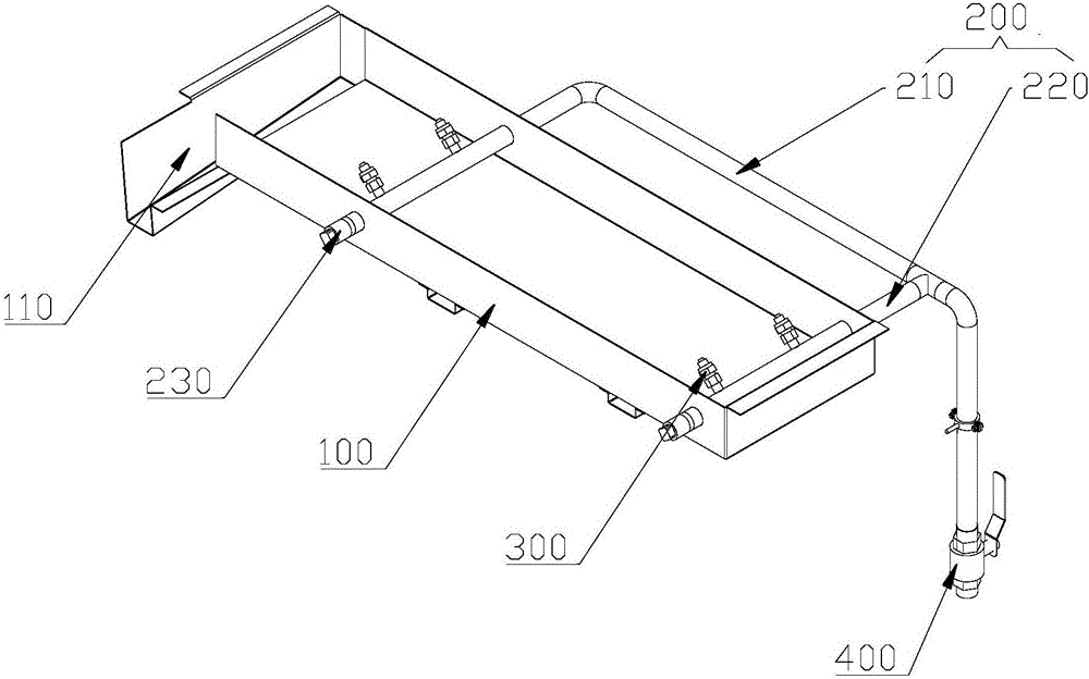 Cleaning device for conveying equipment and conveying equipment