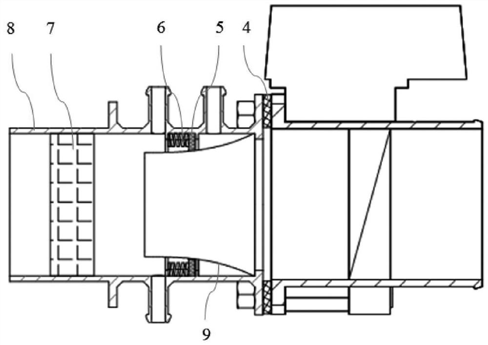 Tail gas emission device of hydrogen fuel cell engine