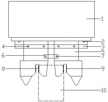 Arc-shaped double-clamp system required by high-frequency vibration of steel pipe pile