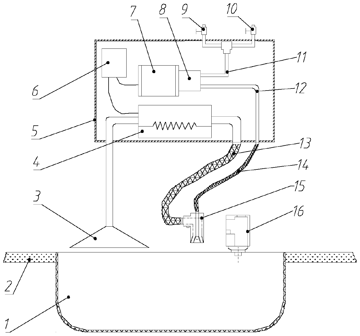 Multifunctional tableware rapid spraying and washing device