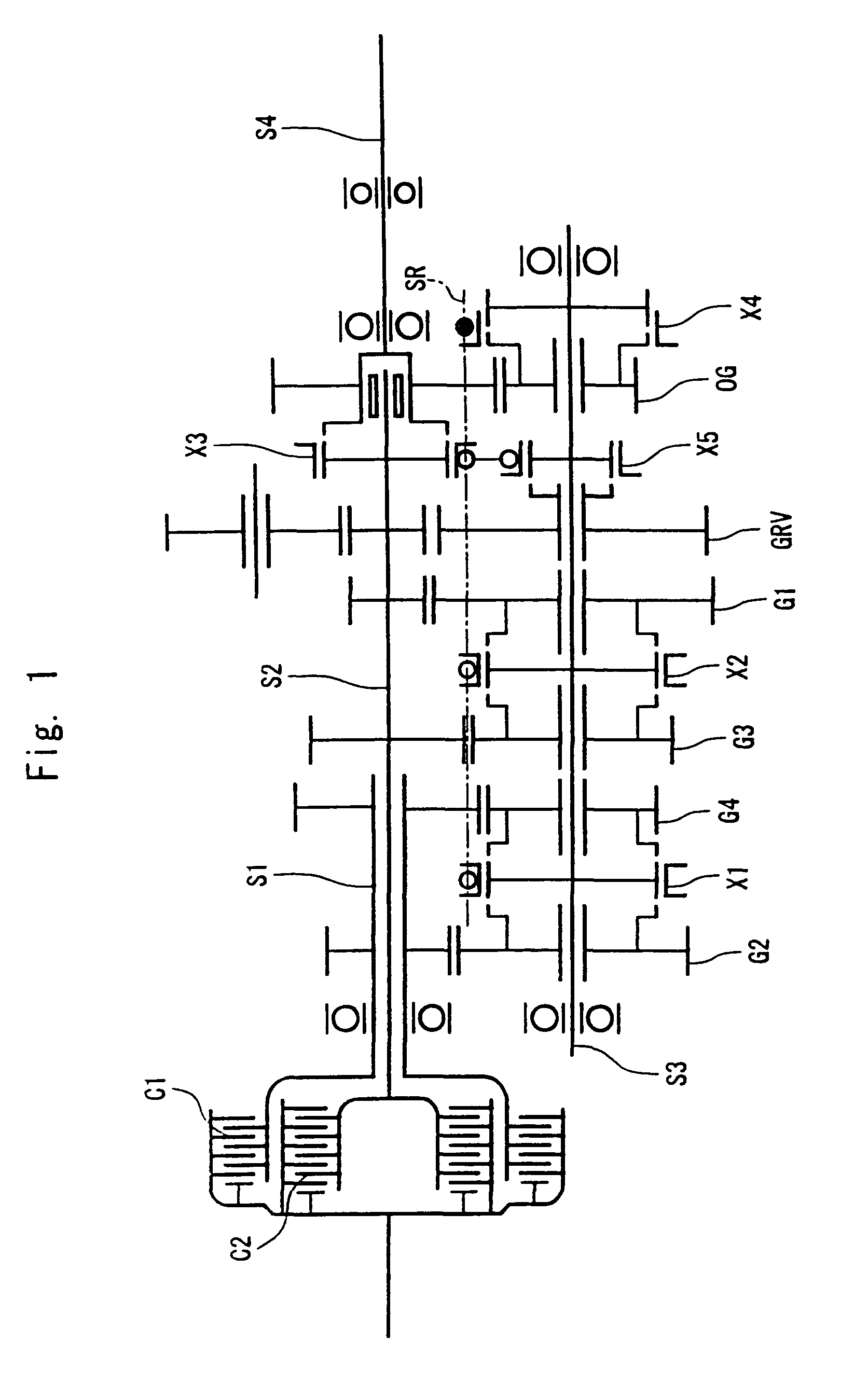 Speed change device of a transmission
