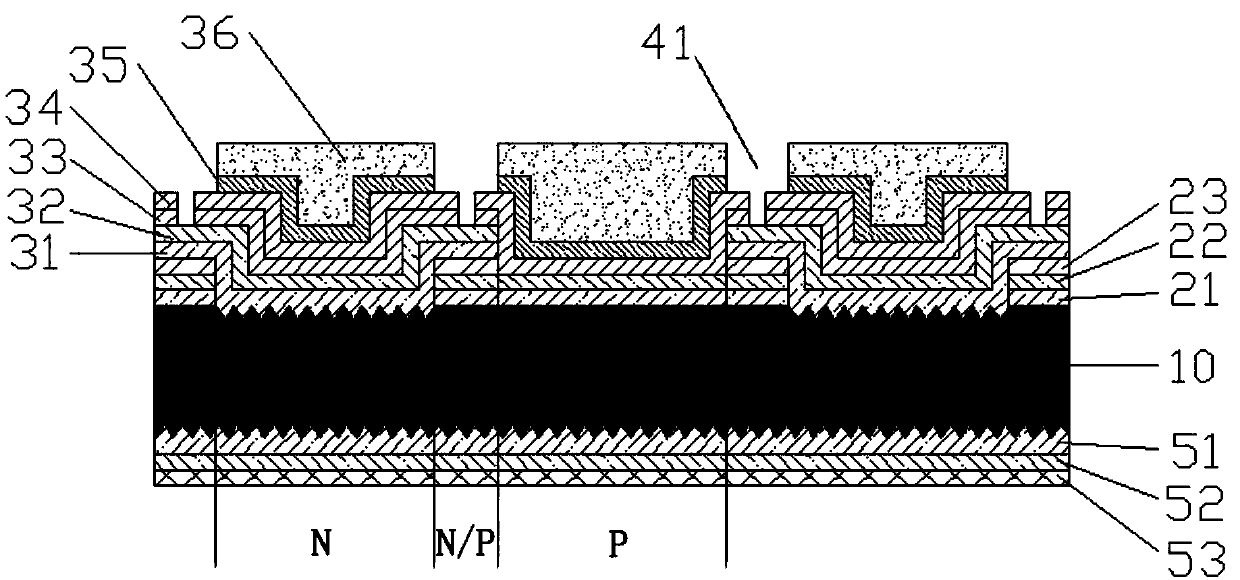 Back contact heterojunction solar cell and manufacturing method thereof