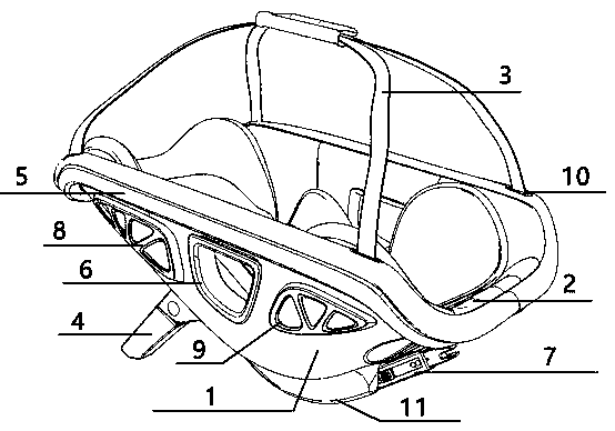 Angle-adjustable lightweight infant carrier