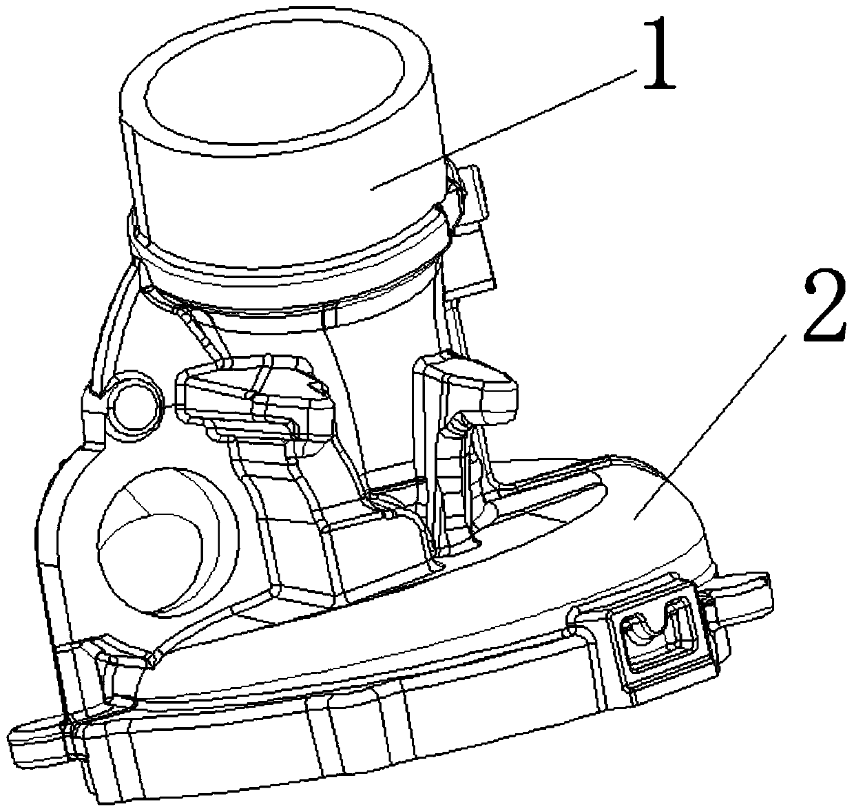 Mold core sand removal method for low-pressure cast turbocharger shell