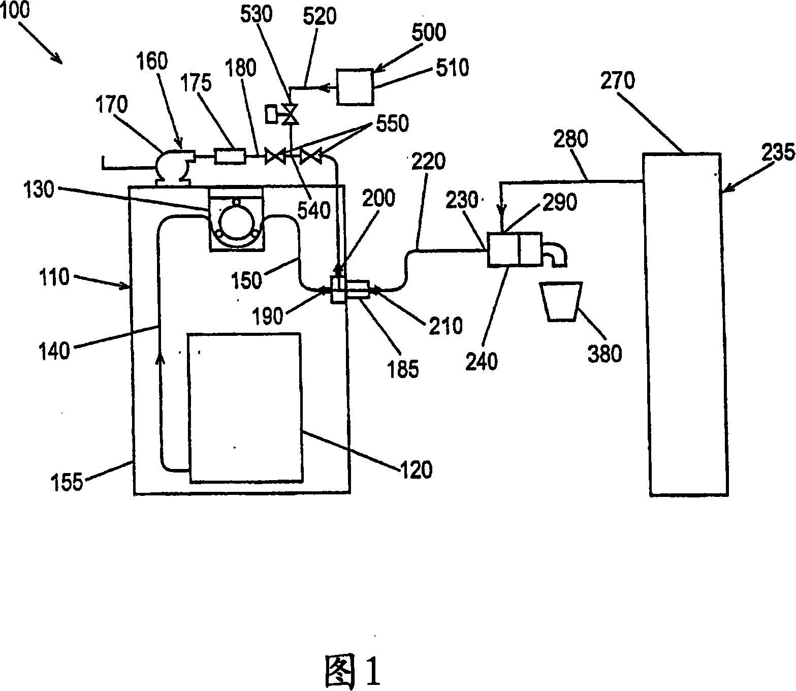 System and method for producing foamed and steamed milk from milk concentrate