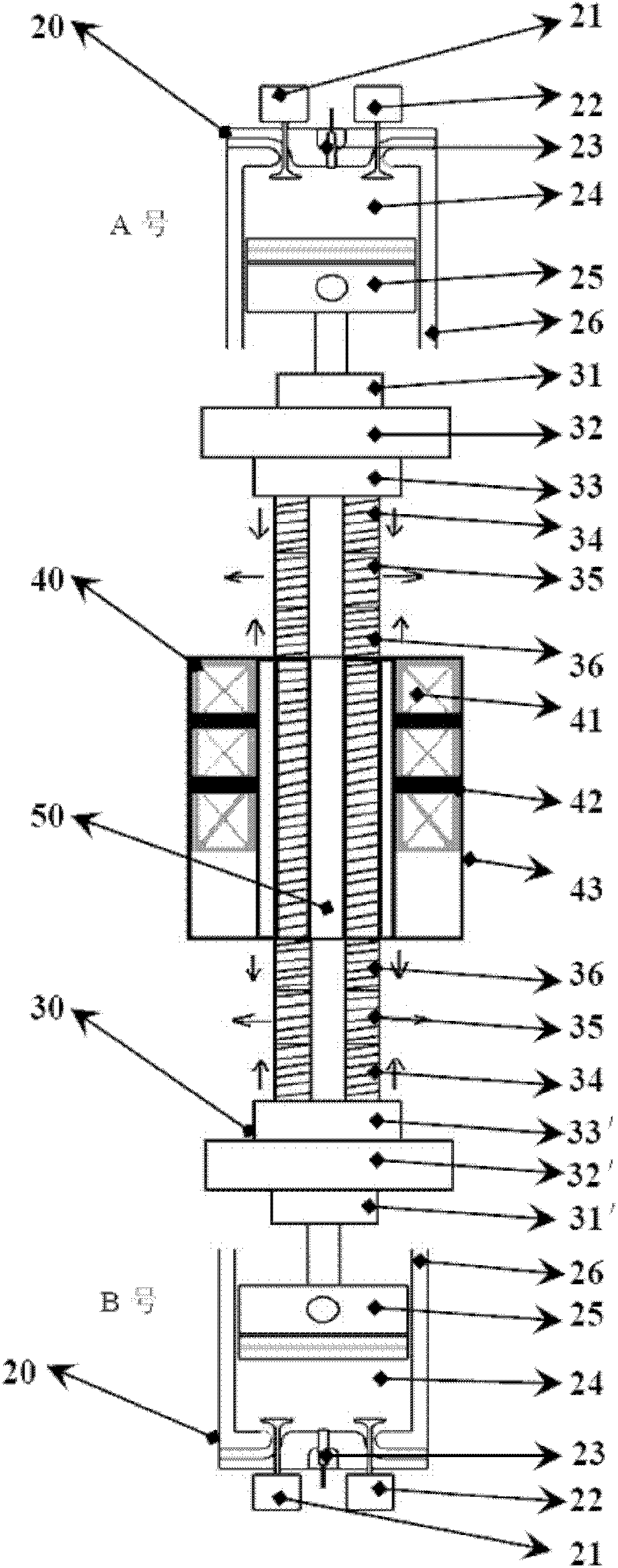 Internal-combustion permanent-magnet linear power generation device