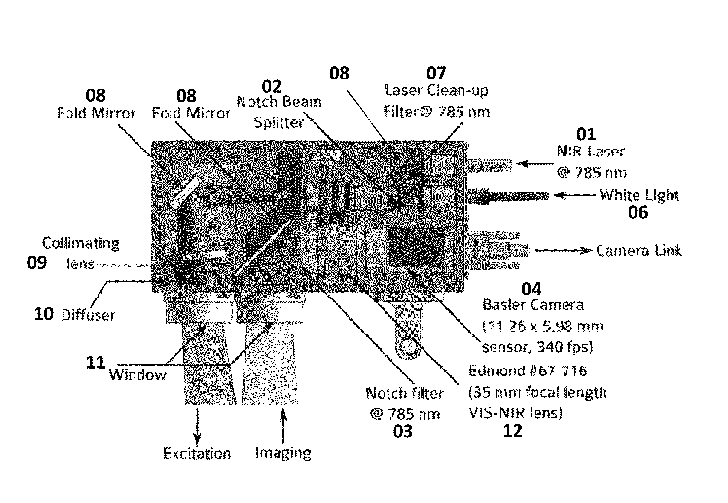 Systems and methods for recording simultaneously visible light image and infrared light image from fluorophores