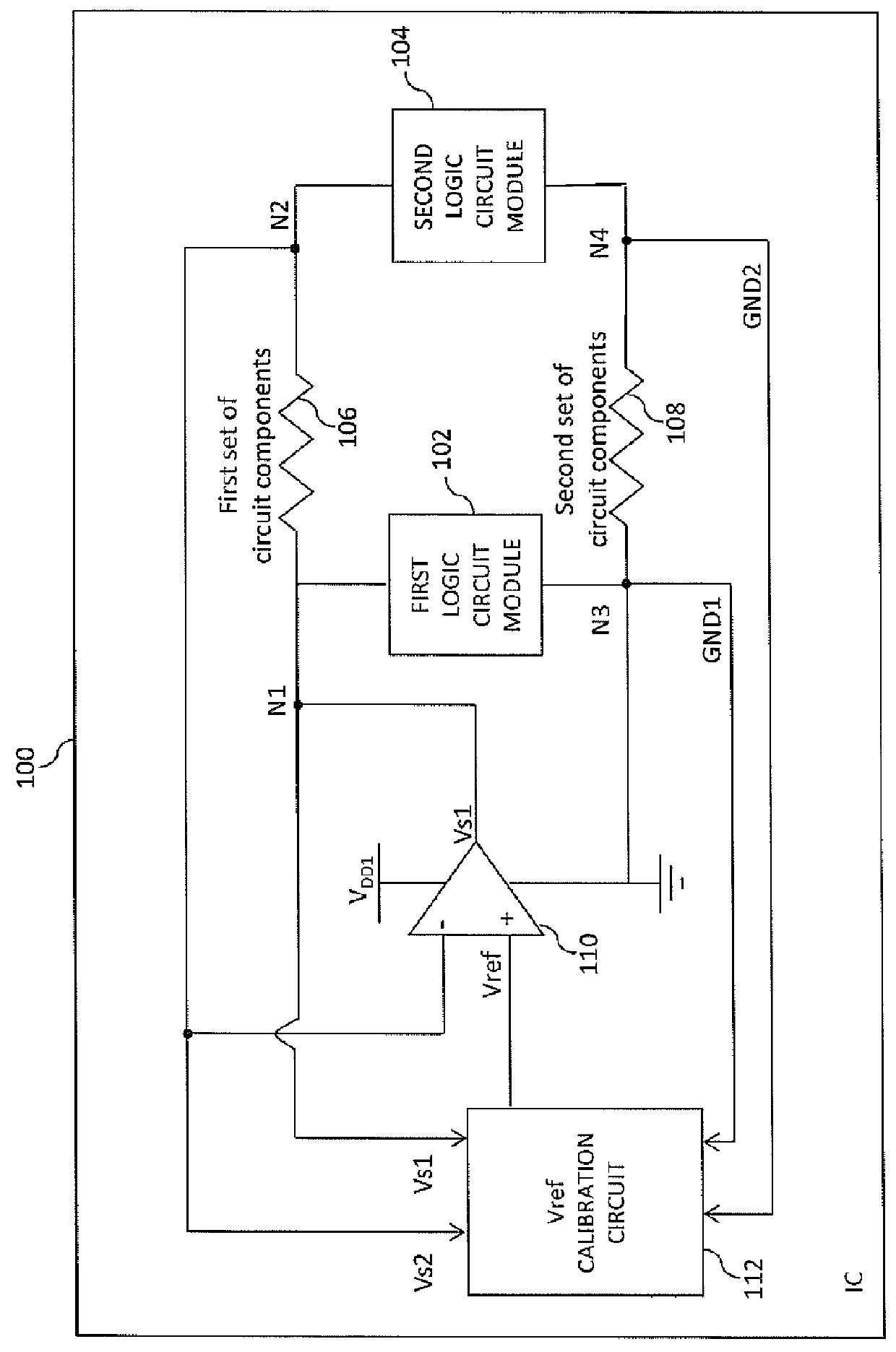 Voltage regulation system for integrated circuit