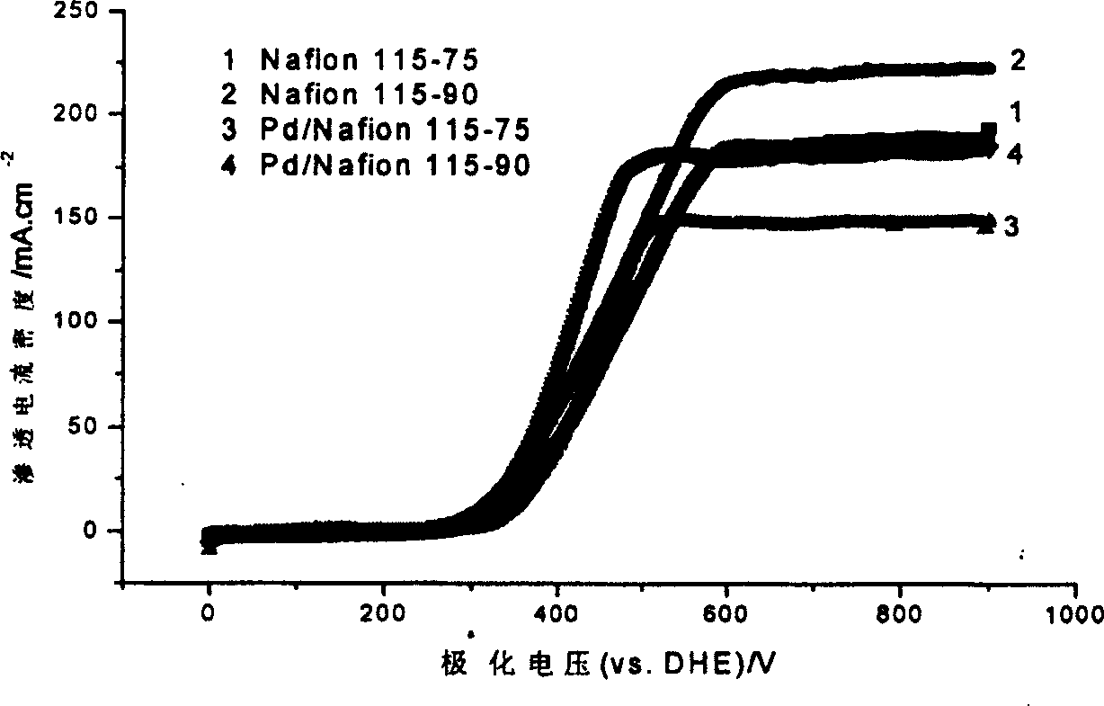 Proton exchange membrane of direct alcohol fuel cell and method for preparing membrane electrode