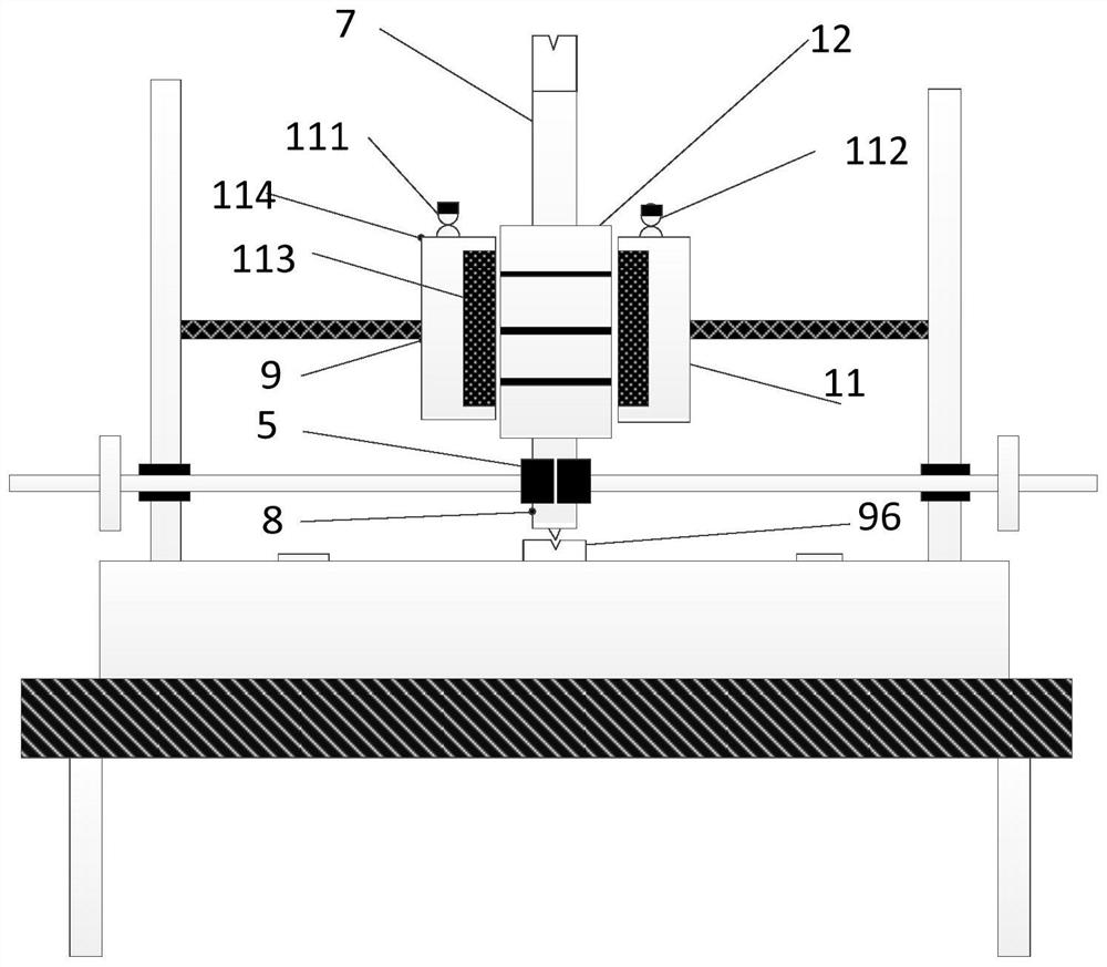 Device and method for testing supporting characteristics of high-temperature superconducting suspension type flywheel rotor