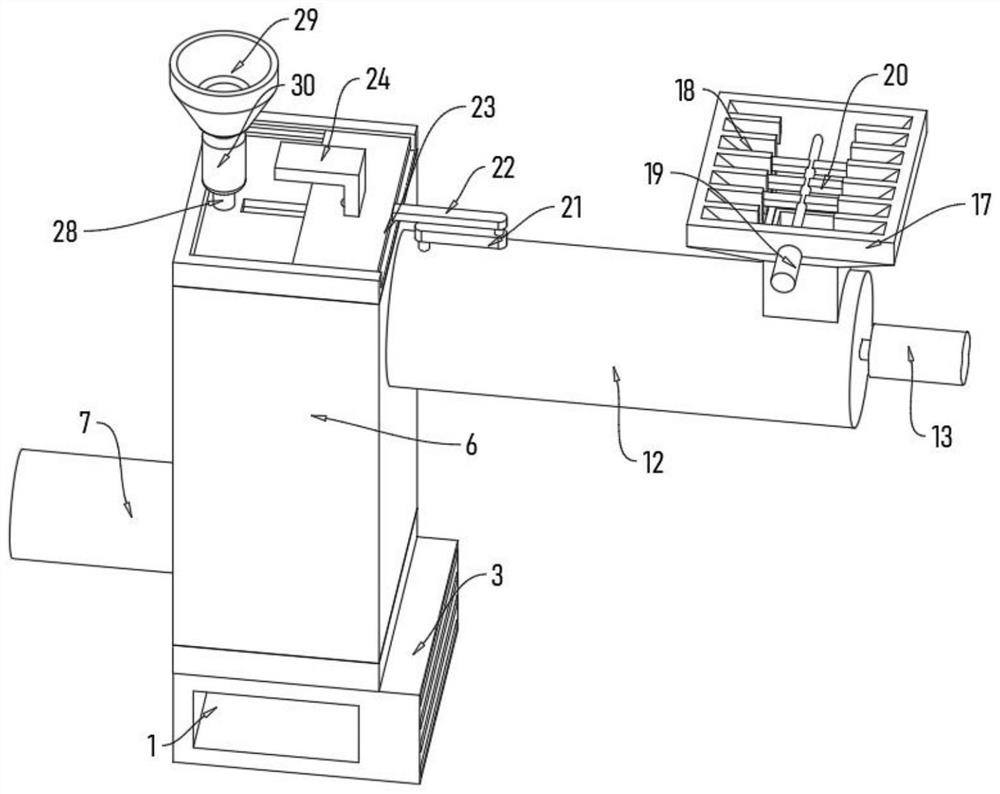 Sterilizing and stirring device for edible mushroom breeding raw material production