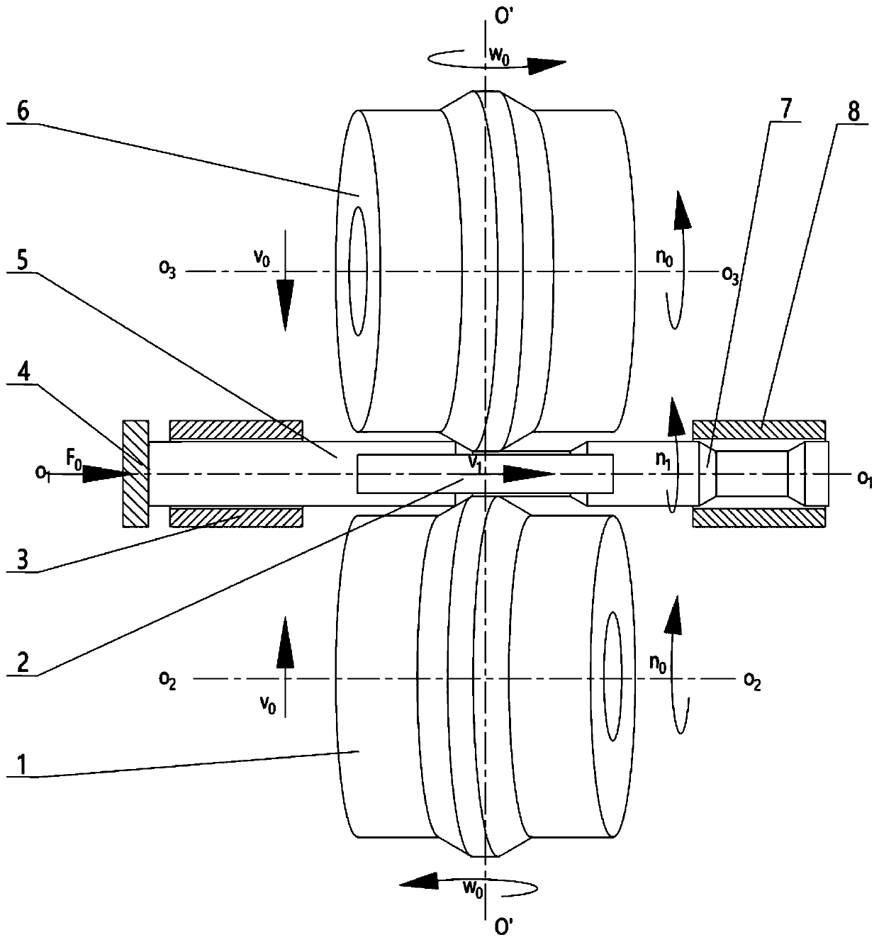 A two-roll flexible skew rolling forming device and method for shaft parts