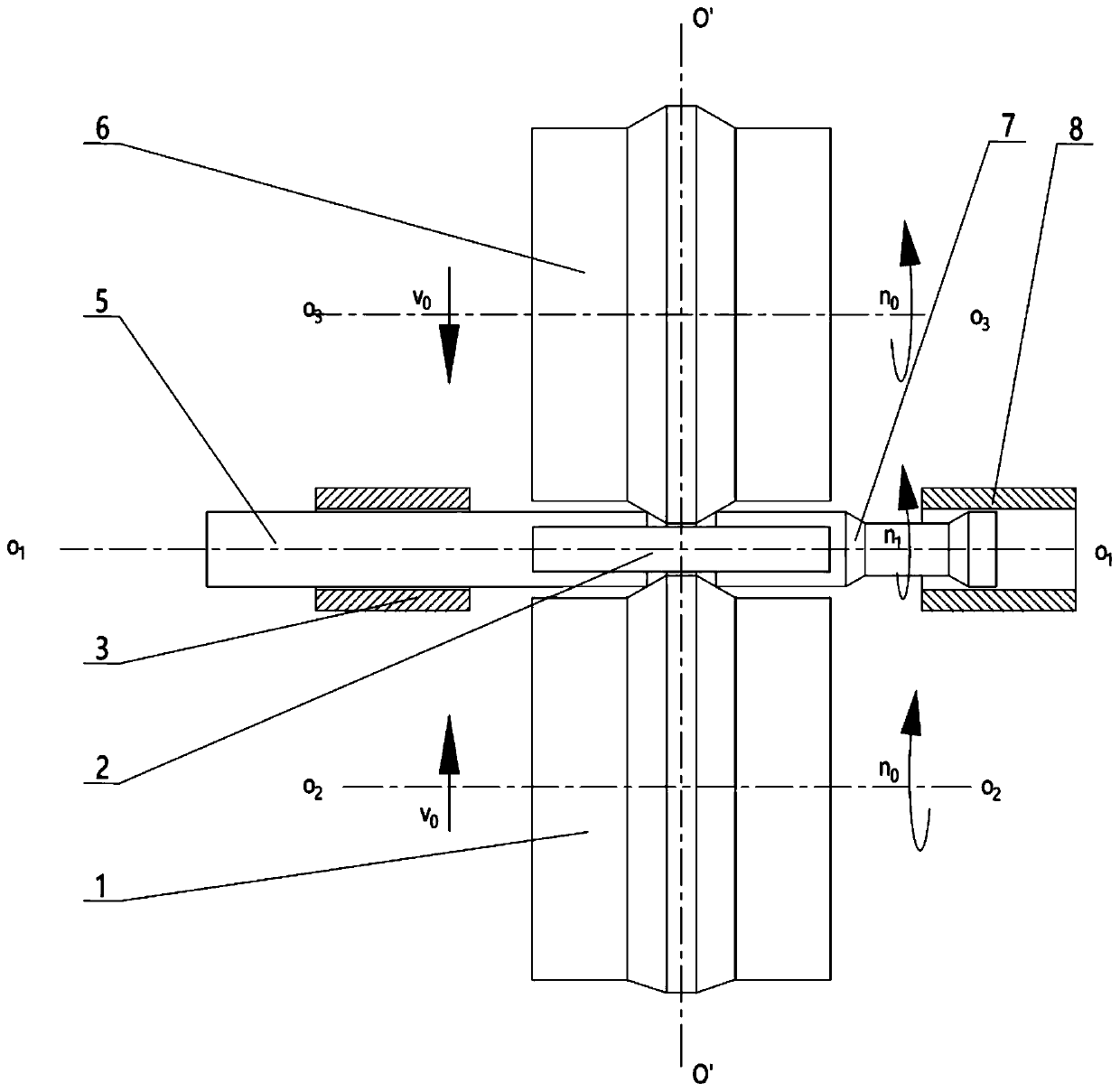 A two-roll flexible skew rolling forming device and method for shaft parts