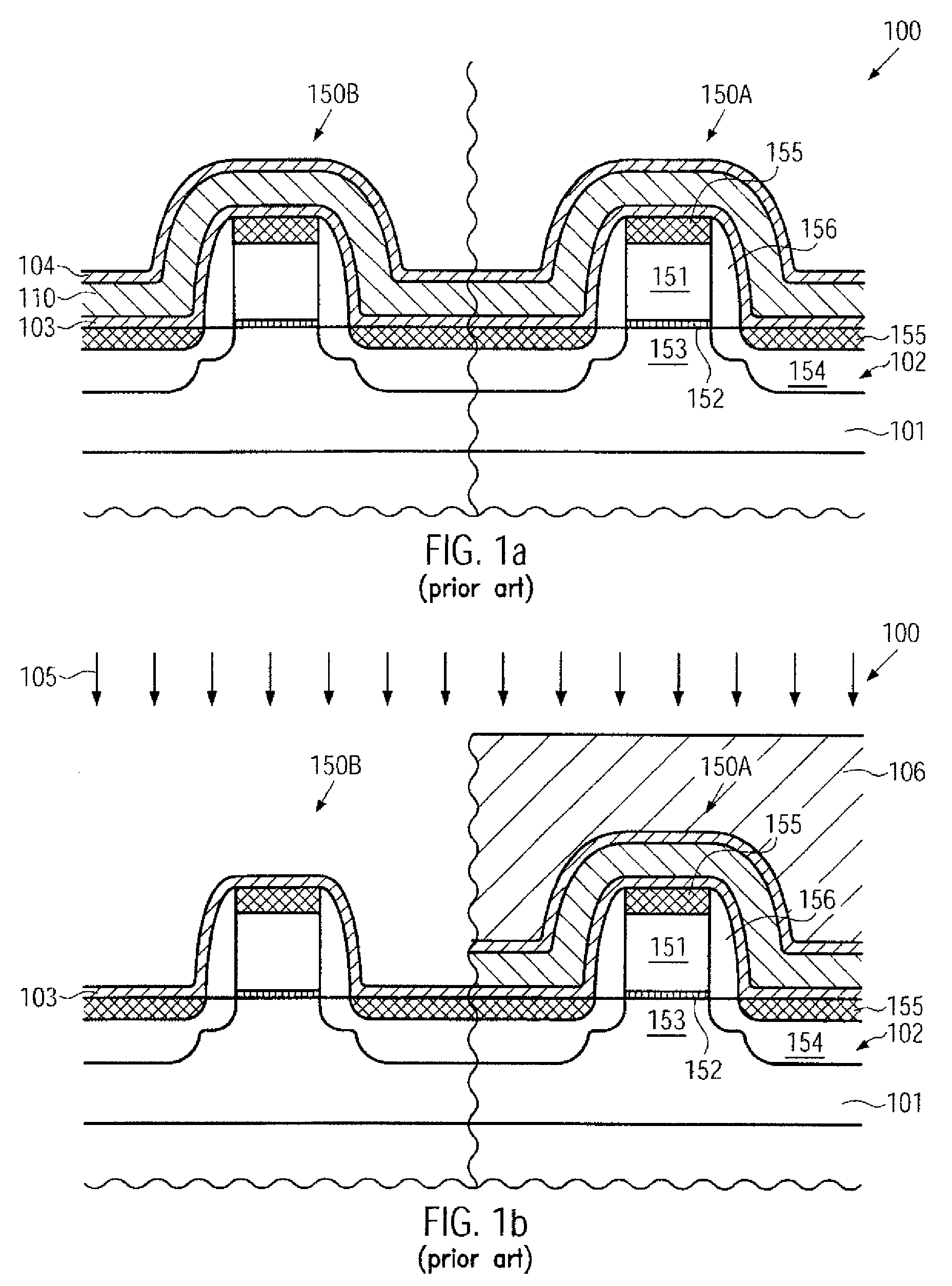 Method and a semiconductor device comprising a protection layer for reducing stress relaxation in a dual stress liner approach