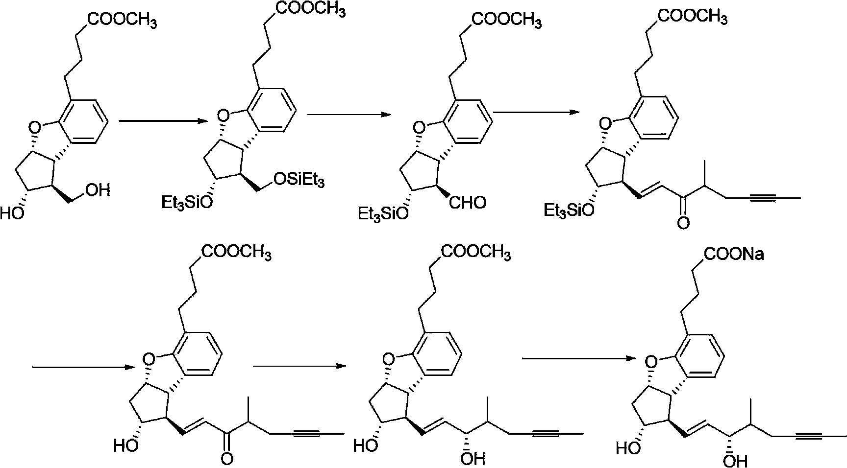 Beraprost sodium intermediates and preparation method thereof