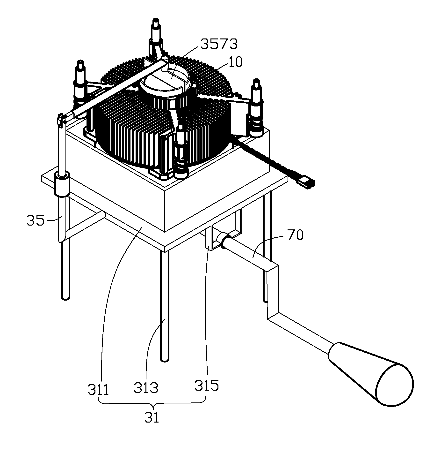 Grease application apparatus and method for heat sink