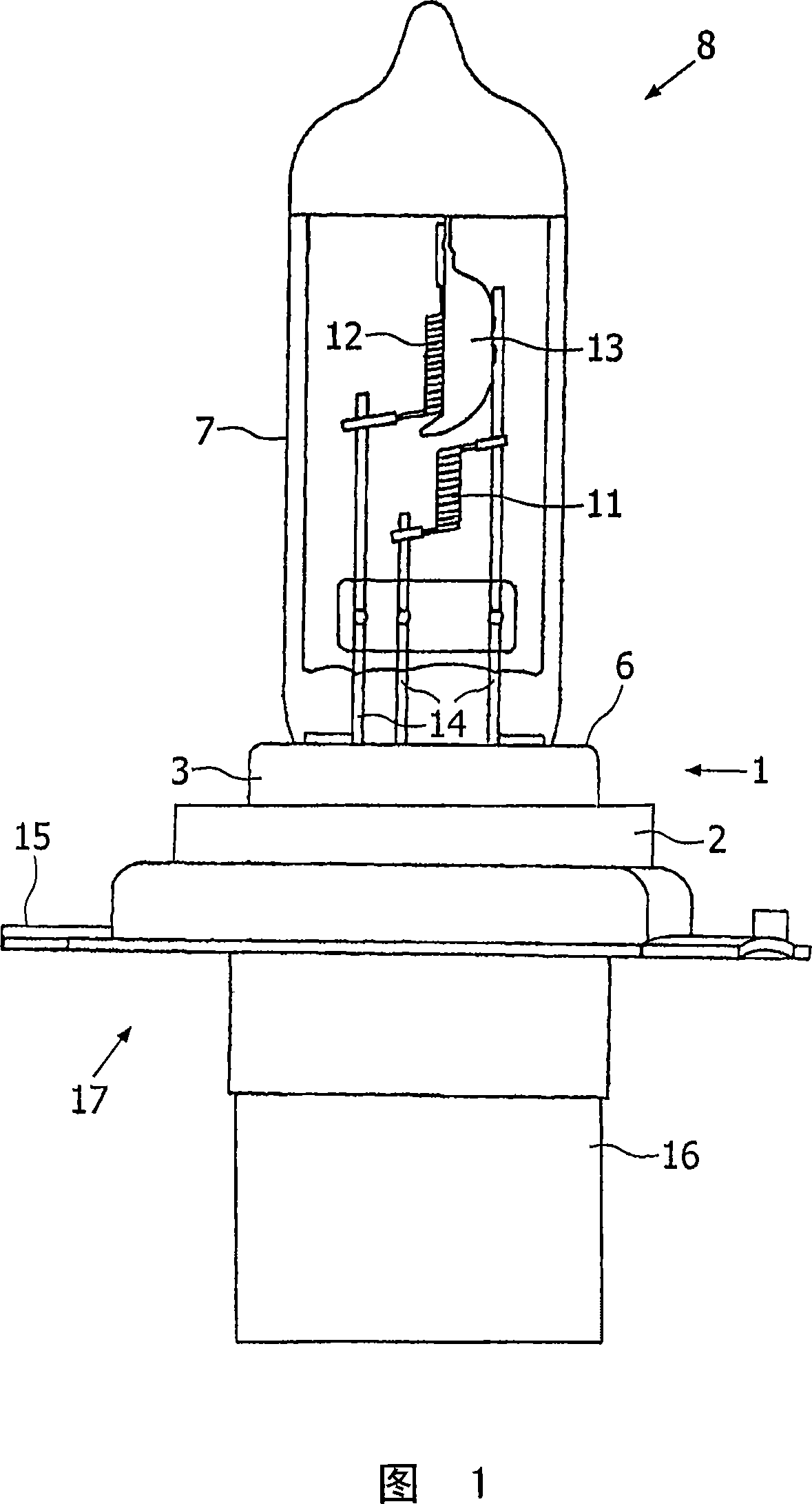 Lamp having improved vibration damping