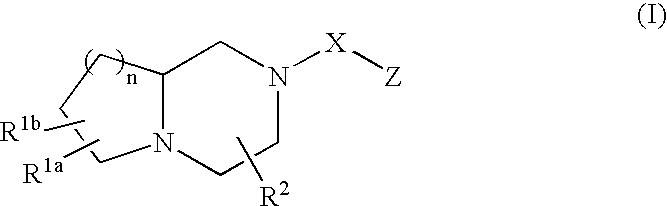 Substituted hexahydropyrrolo[1,2-a]pyrazines, octahydropyrido[1,2-a]-pyrazines and decahydropyrazino[1,2-a]azepines