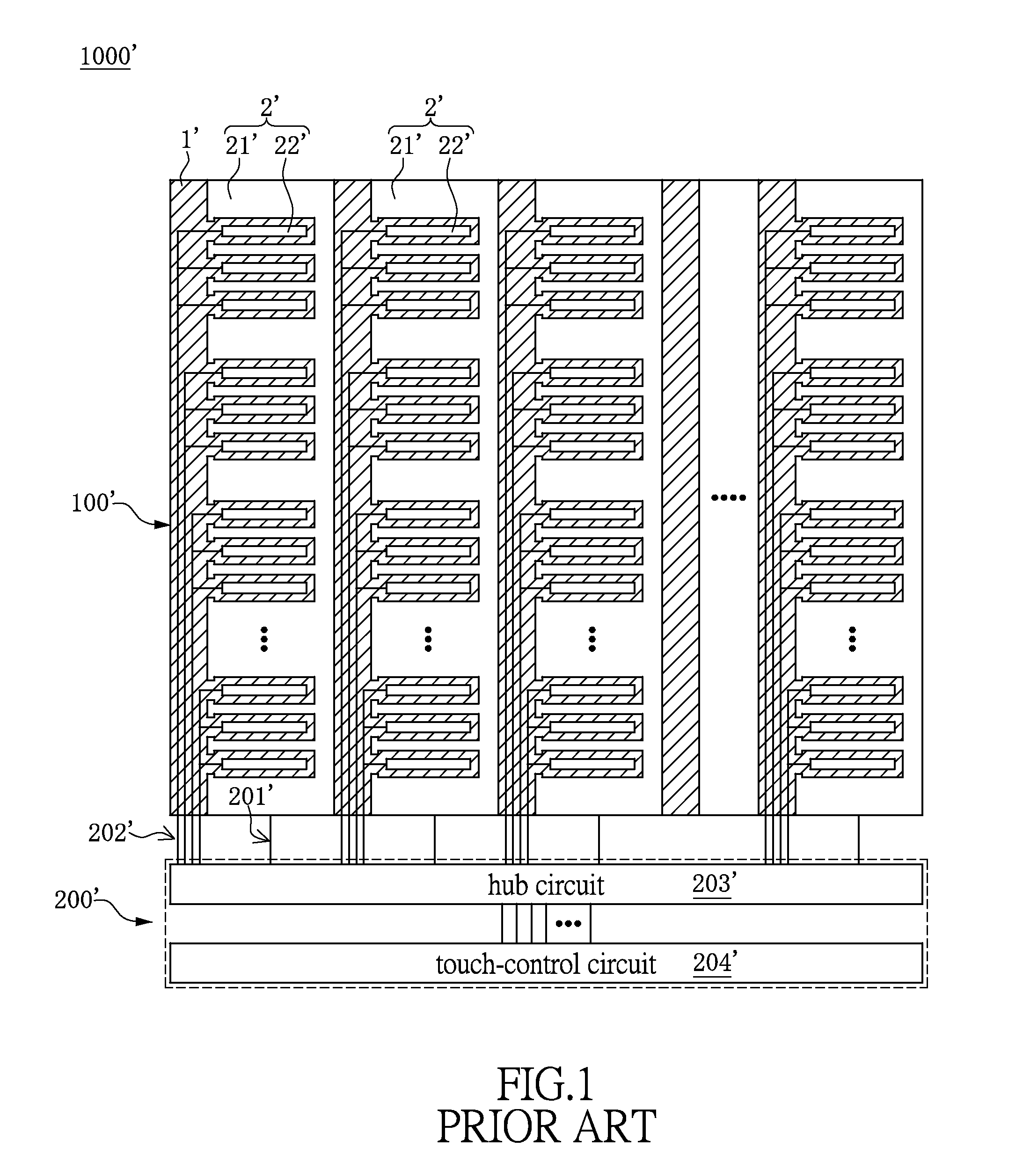 Single electrode layered capacitive touch-control device and panel module thereof