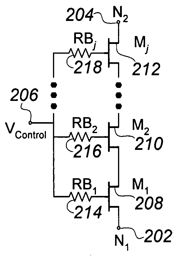 Tuning capacitance to enhance FET stack voltage withstand
