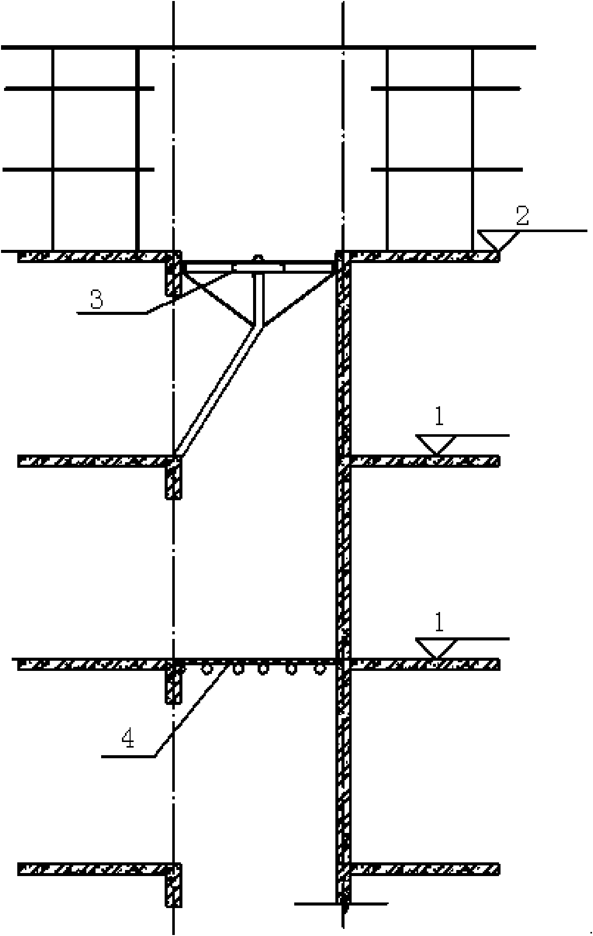 Constructing method for high-rise building elevator shaft through elevating type safety protection steel platform