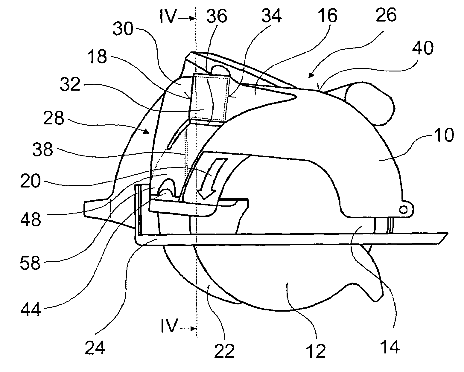 System comprised of a chip catcher and a safety guard for a power tool