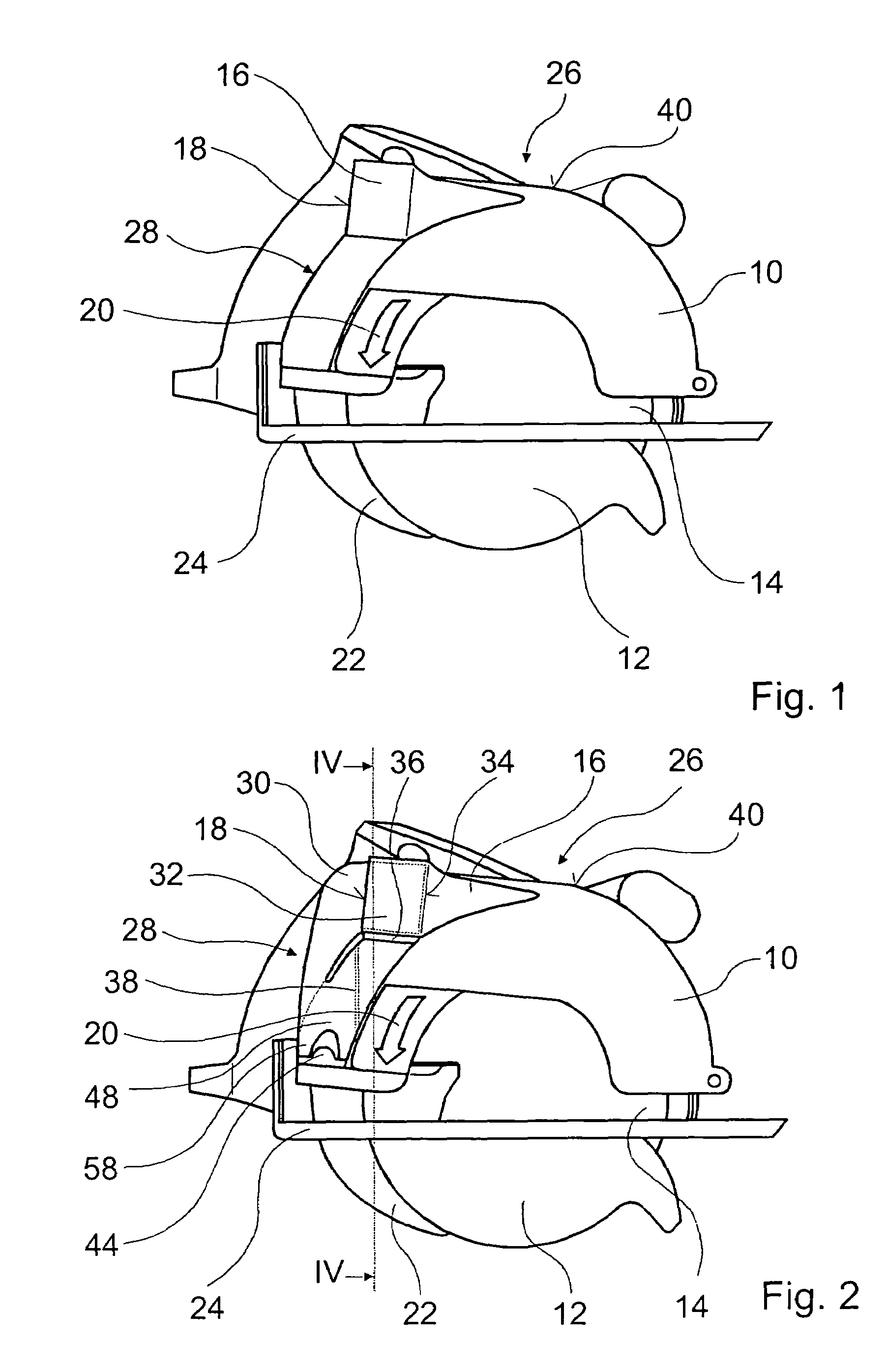 System comprised of a chip catcher and a safety guard for a power tool