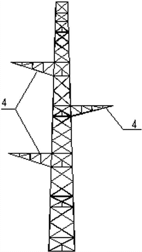 220kv four-circuit cable terminal narrow-base steel tube tower
