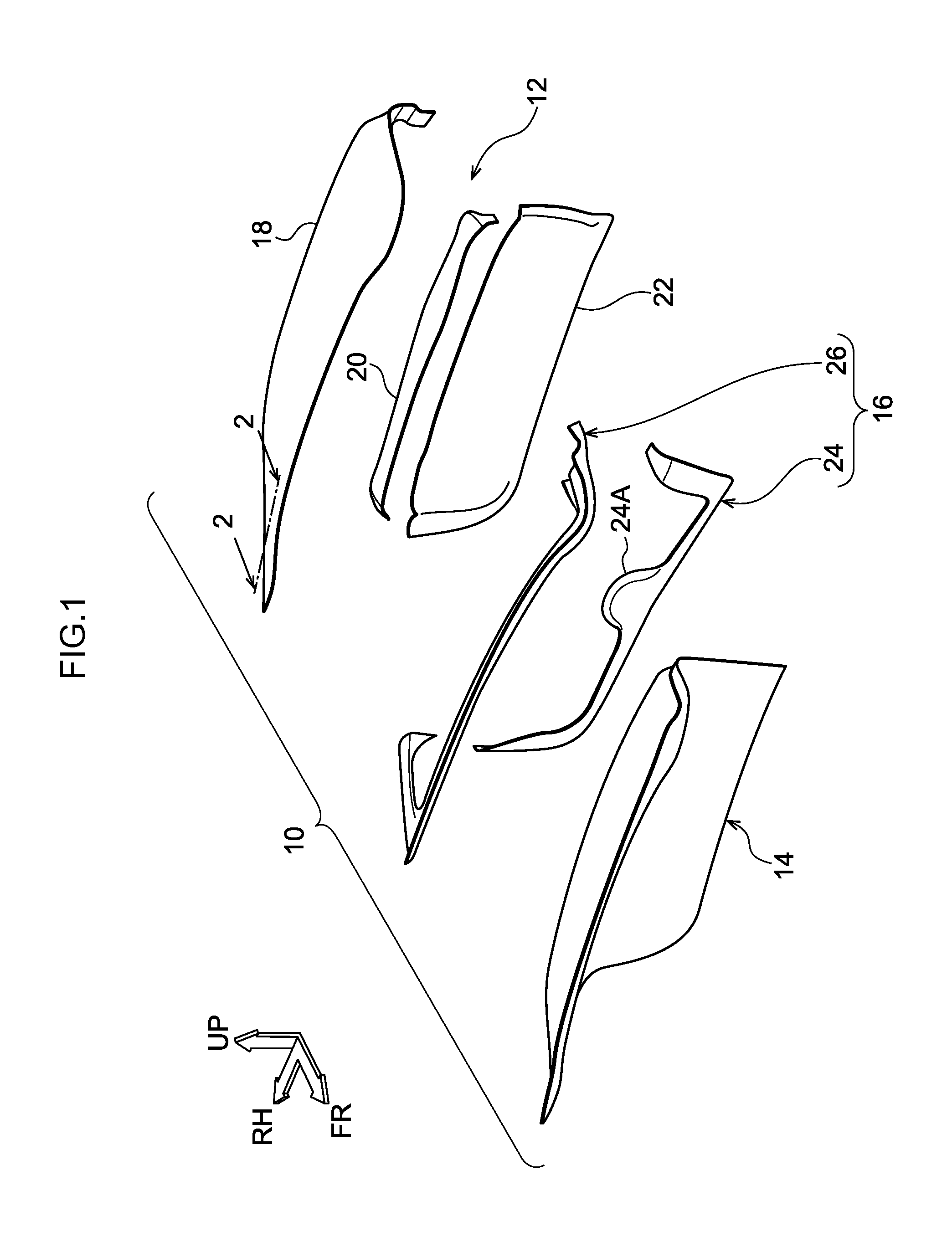 Vehicle panel structure and manufacturing method of vehicle panel structure