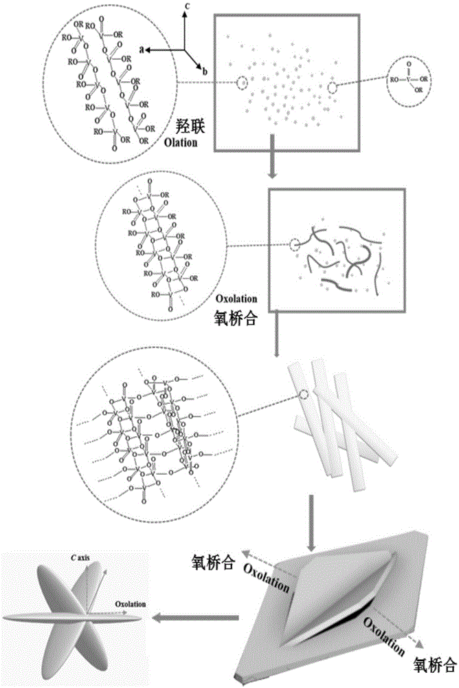 Hexagonal vanadium pentoxide nano-material as well as preparation method and application thereof