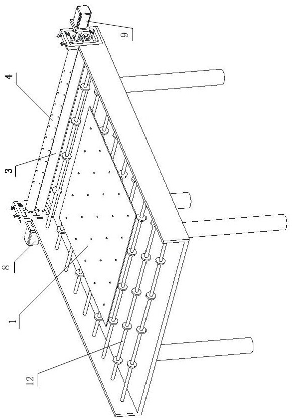 A vacuum glass integrated support preparation device
