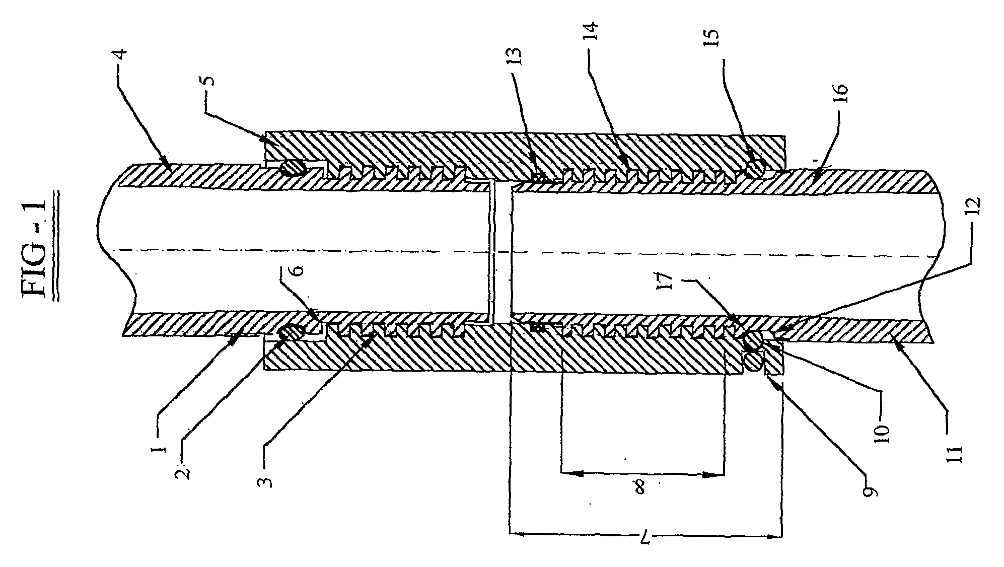 Threaded Pipe Joint Coupling With Wire Lock Device