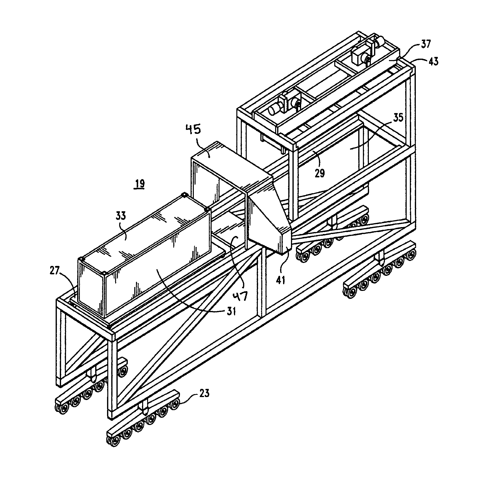 Method of operating a cargo container scanning crane