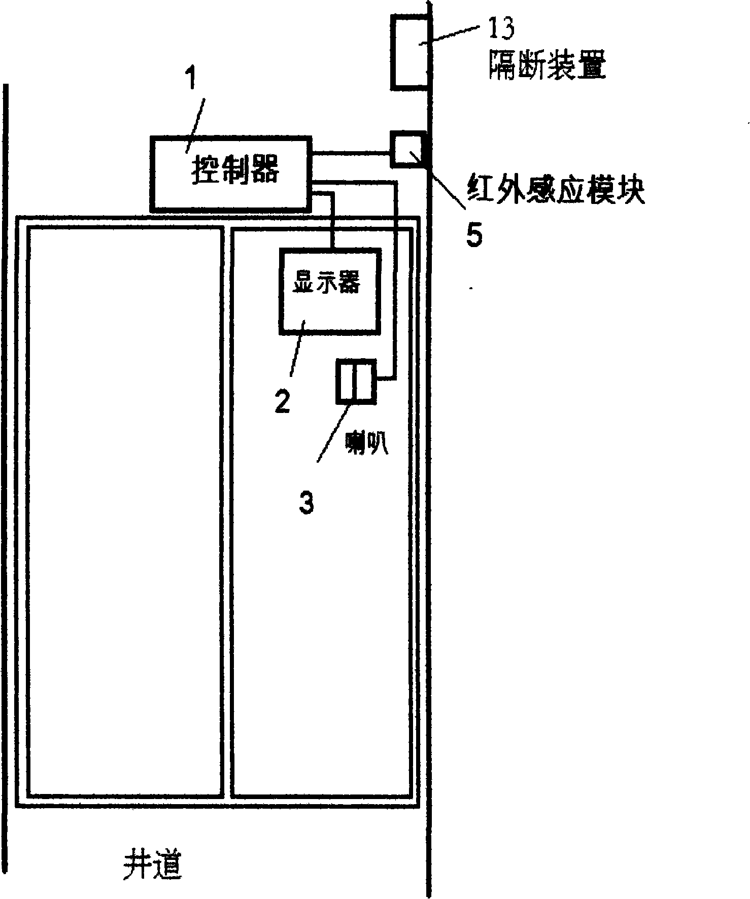 Elevator automatic broadcasting and video display multimedia advertisement method and device