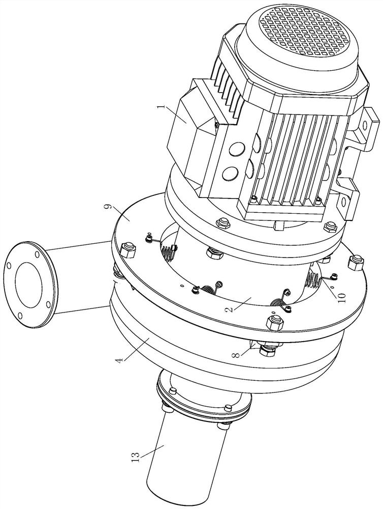 Anti-blocking mortar pump based on floating shell body