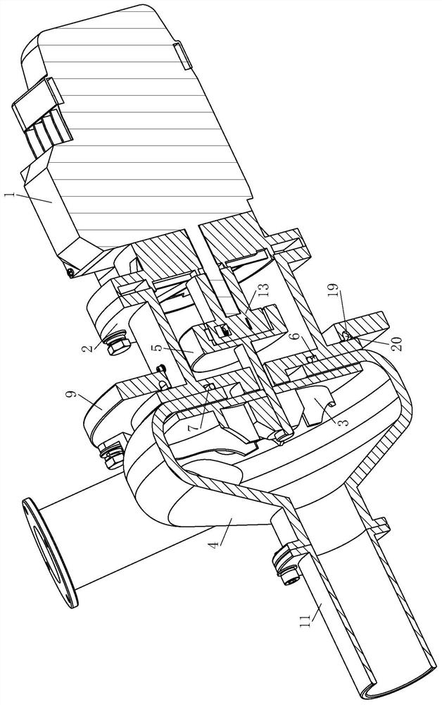 Anti-blocking mortar pump based on floating shell body