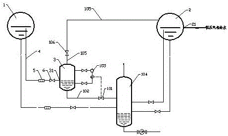 Integral type continuous sewage discharging system of waste heat boiler