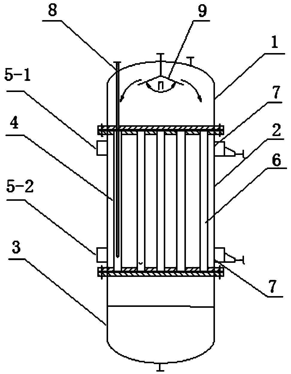 Reactor used for preparing gas-phase hydrogen cyanide