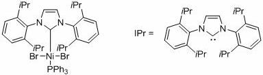 Preparation and application of mixed nickel(ii) complexes containing bisoxazoline-derived nitrogen heterocyclic carbene ligands and phosphite ligands